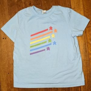 Carcassonne Rainbow Meeple kids 4 shirt Pride